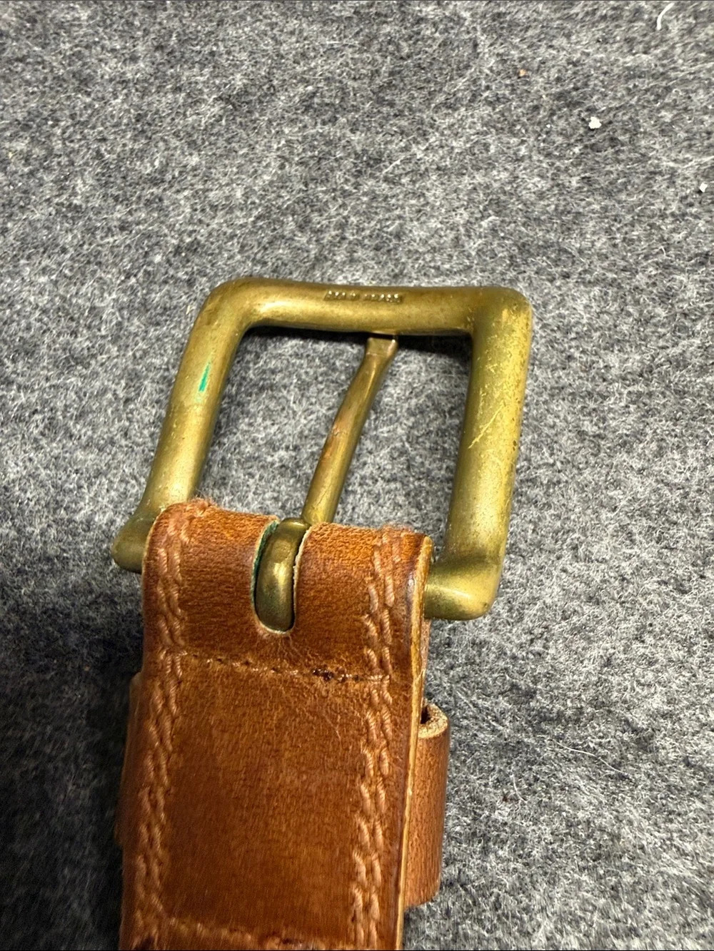 Polo by Ralph Lauren Brown Leather Belt with Brass Buckle